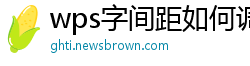 wps字间距如何调整